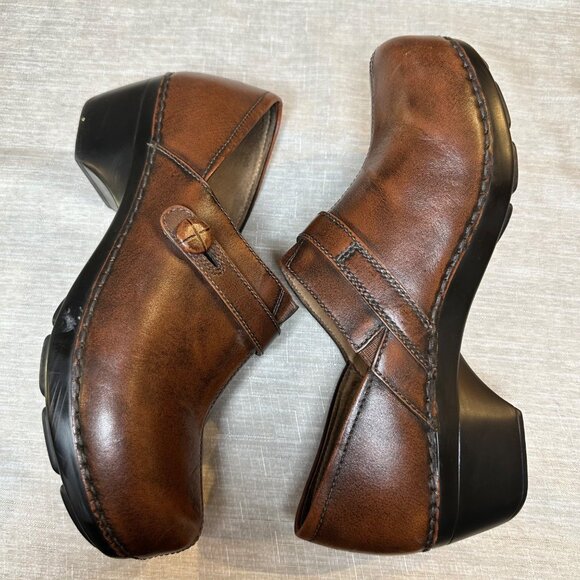 Dansko Solstice Burnished Brown Leather Slip-On Clogs Women’s US 10.5 (EU 41) - Picture 5 of 10